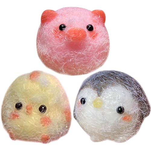 Stress Squeeze Toy 3 Pack süßes Tier lustiges Küken, Piggy & Penguin Dekompression böse lustige Spielzeug für Erwachsene und Kinder Anti -Stress weiches sensorisches Zappelspielzeug Stress Squeeze Toy 3 Pack süßes Tier lustiges Küken, Piggy & Penguin Dekompression böse lustige Spielzeug für Erwachsene und Kinder Anti -Stress weiches sensorisches Zappelspielzeug von Yaoliucp