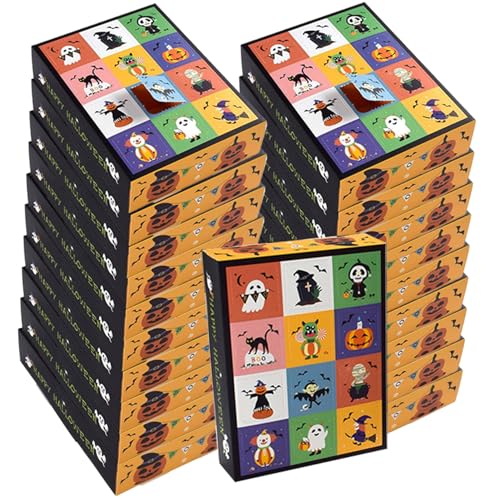 Yaoliucp 20pcs Halloween Treat Boxes, 12 Leere Adventskalender zum Füllen, selbstorganisierte Halloween-Geschenkbox, 5x8x2 Zoll Candy Box Geschenke von Yaoliucp