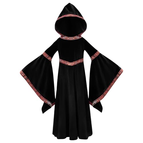 Yaoliucp Frauen Renaissance Kostüme, mittelalterliches Kleid für Frauen, Langarm Vampir -Kleid, Stickerei mit Kapuze Renaissance Kostüm für Halloween -Party -Cosplay, L. Yaoliucp Frauen Renaissance Kostüme, mittelalterliches Kleid für Frauen, Langarm Vampir -Kleid, Stickerei mit Kapuze Renaissance Kostüm für Halloween -Party -Cosplay, L. von Yaoliucp