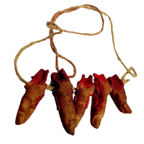Yaoliucp Halloween Bloody Finger Halskette Horror gebrochene fehlgeschlagene realistische Fingerverzierung gruselige Halskette Horror gebrochene Dekoration Yaoliucp Halloween Bloody Finger Halskette Horror gebrochene fehlgeschlagene realistische Fingerverzierung gruselige Halskette Horror gebrochene Dekoration von Yaoliucp