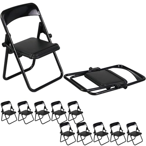 Yaoliucp Puppenstuhl 12pcs Mini Klappstuhl Plastik Black Dollhouse Stuhl süße Miniaturmöbel für Puppenhauszubehör für 5-14 Jahre alte Kinderspielzeugpuppenhausdekor, Puppenstuhl Yaoliucp Puppenstuhl 12pcs Mini Klappstuhl Plastik Black Dollhouse Stuhl süße Miniaturmöbel für Puppenhauszubehör für 5-14 Jahre alte Kinderspielzeugpuppenhausdekor, Puppenstuhl von Yaoliucp