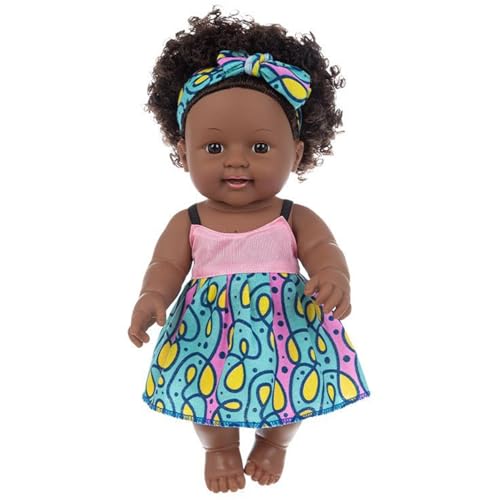 Yaoliucp Schwarze Babypuppen Vinyl Soft & Safe Realistic Babypuppen Afrikanische Locken wiedergeboren für Jungen Mädchen Geschenk, Style 1, Silicon Babypuppe Yaoliucp Schwarze Babypuppen Vinyl Soft & Safe Realistic Babypuppen Afrikanische Locken wiedergeboren für Jungen Mädchen Geschenk, Style 1, Silicon Babypuppe von Yaoliucp