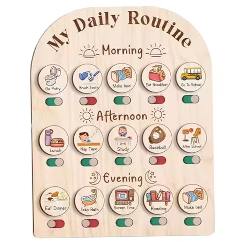 Yaoliucp Tägliche Routine -Tabelle für Kinder, Routine -Diagramm von Holzkindkinds mit Aufbewahrungsbox, visueller Zeitplan für Kinder, Home & Classroom täglich für Yaoliucp Tägliche Routine -Tabelle für Kinder, Routine -Diagramm von Holzkindkinds mit Aufbewahrungsbox, visueller Zeitplan für Kinder, Home & Classroom täglich für von Yaoliucp