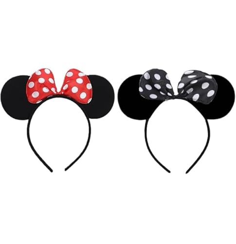 Yapartifa Micky Maus Ohren Stirnbänder Neuheit Zubehör Urlaub Party Geburtstag Party Cosplay Zubehör für Erwachsene/Kinder/Frauen/Mädchen, 2 Stück Yapartifa Micky Maus Ohren Stirnbänder Neuheit Zubehör Urlaub Party Geburtstag Party Cosplay Zubehör für Erwachsene/Kinder/Frauen/Mädchen, 2 Stück von Yapartifa