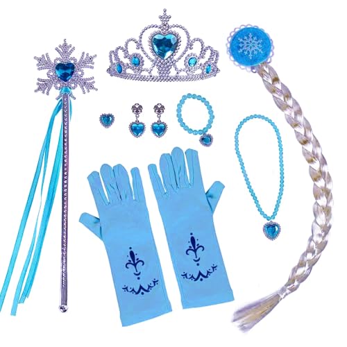 Yapartifa Prinzessinnen-Zubehör-Set, bestehend aus Krone, Zauberstab und Ohrring, Prinzessinnen-Kostüm für Mädchen-Party, Cosplay Yapartifa Prinzessinnen-Zubehör-Set, bestehend aus Krone, Zauberstab und Ohrring, Prinzessinnen-Kostüm für Mädchen-Party, Cosplay von Yapartifa