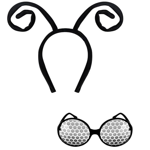 Yapartifa Schmetterling Antenne Stirnband und Brille Set 2 Stück Schwarz Kostüm Party Zubehör Yapartifa Schmetterling Antenne Stirnband und Brille Set 2 Stück Schwarz Kostüm Party Zubehör von Yapartifa