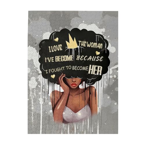 Afroamerikanische Frauenpuzzle für Erwachsene, 500 Teile, lustiges Familienspiel, Ölgemälde, Teenager, Lernspielzeug, intellektuelle Dekompression (1 Kunststoffbox Afroamerikanische Frauenpuzzle für Erwachsene, 500 Teile, lustiges Familienspiel, Ölgemälde, Teenager, Lernspielzeug, intellektuelle Dekompression (1 Kunststoffbox von Yapcklu
