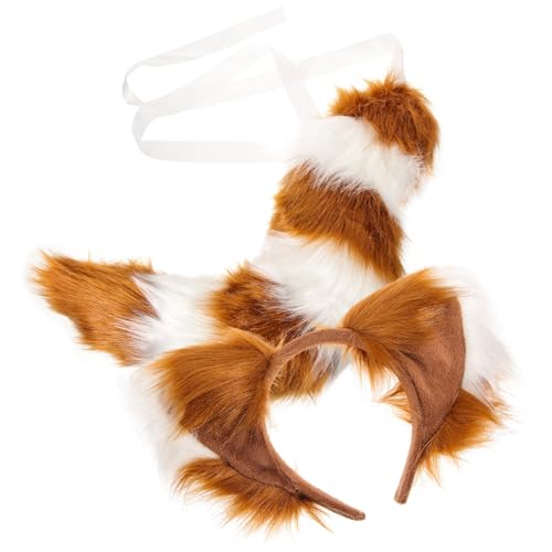 Yardenfun 1 Satz Flauschiges Fuchs Kostüm mit Haarband und Tier Cosplay Zubehör für Halloween Karneval und Themenpartys für Erwachsene Yardenfun 1 Satz Flauschiges Fuchs Kostüm mit Haarband und Tier Cosplay Zubehör für Halloween Karneval und Themenpartys für Erwachsene von Yardenfun