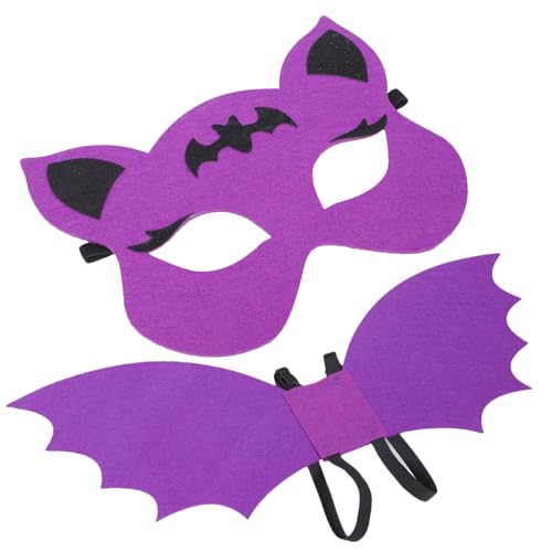 Yardenfun 1 Satz Halloween Fledermaus Kostümset für Flügeln und Maske für Kostümpartys und Cosplay Hochwertigem Vliesstoff Jahre von Yardenfun