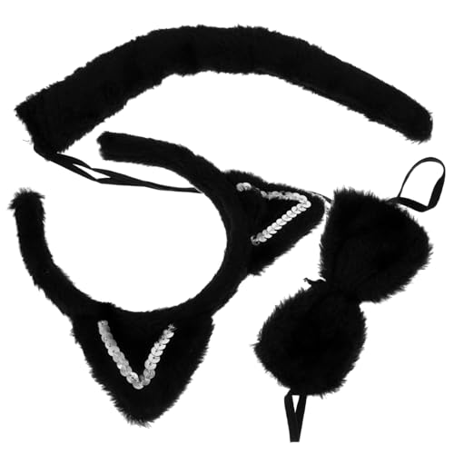 Yardenfun 1 Satz Katzenohren Cosplay Set Teiliges Halloween Kostüm mit Haarreif und Schleife Dekorative Kopfbedeckung für Partys Karneval und Rollenspiele Einzigartiger Katzen Haarband für Yardenfun 1 Satz Katzenohren Cosplay Set Teiliges Halloween Kostüm mit Haarreif und Schleife Dekorative Kopfbedeckung für Partys Karneval und Rollenspiele Einzigartiger Katzen Haarband für von Yardenfun
