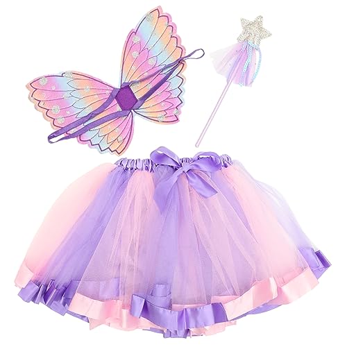 Yardenfun 1 Satz Kostüm mit Flügeln Kurzem Rock Zauberstab für Verkleidung für Halloween Karneval Cosplay Zauberhafte Feenoutfits Yardenfun 1 Satz Kostüm mit Flügeln Kurzem Rock Zauberstab für Verkleidung für Halloween Karneval Cosplay Zauberhafte Feenoutfits von Yardenfun