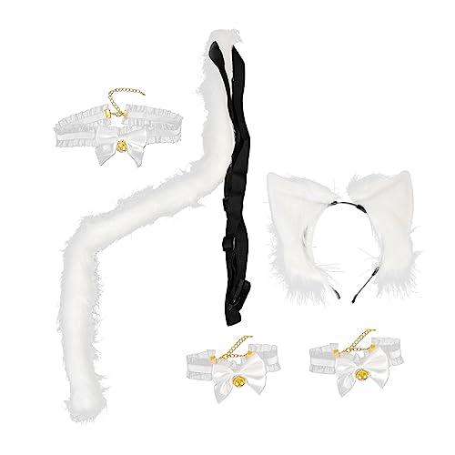 Yardenfun 1 Satz Tierohren Kostüm Teiliges Cosplay Zubehör mit Glocken Haarschmuck für Geburtstagsfeiern Maskenbälle Weihnachtsfeiern von Yardenfun