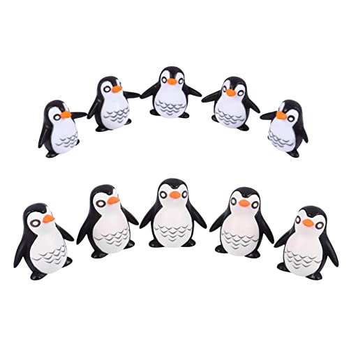 Yardenfun 10 Stück Teiliges Realistisches Pinguin Figuren Große Polar Tier Ornamente aus Langlebigem Harz Detailreiche Dekoration für Kuchen Puppenhäuser Kinderzimmer und Bastelprojekte von Yardenfun