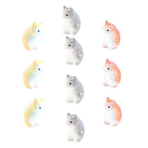 Yardenfun 10 Stück Teiliges Resin Mäuse Cartoon Tier Tortendeko Kleine Harzfiguren für Party Kuchen Desktop Dekoration Bunte Mikrolandschaft Zubehör von Yardenfun