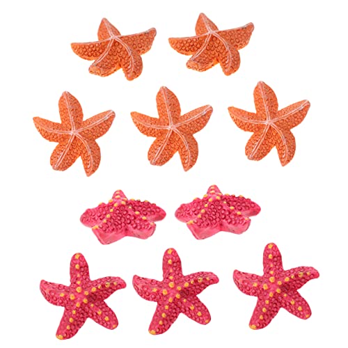 Yardenfun 10 Stück Teiliges Resin Seesterne Aquarium Deko Farbige Miniatur Micro Landschaft Ornamente für Fischbecken Langlebig Farbintensiv Geeignet für Reptilienbox und Wohnraumdeko von Yardenfun