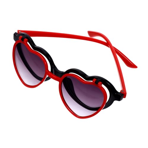 Yardenfun 1Paar Herzförmige Flip Up Sonnenbrille für Entzückendes Design für Jungen und Mädchen für Outdoor Aktivitäten Partys und Kostüme Geeignet für Jahre Schwarzer von Yardenfun