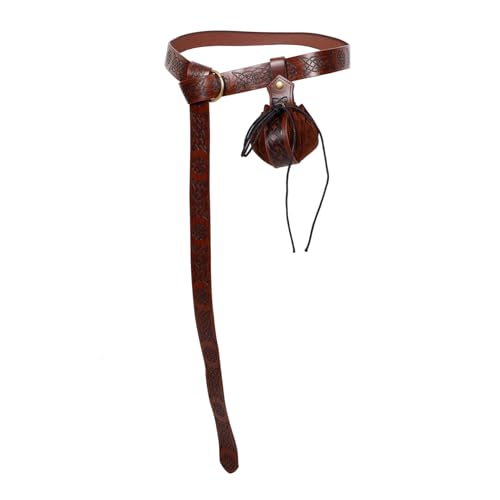 Yardenfun 1Satz Gürtel Set PU mit Mittelalterlicher Gürteltasche für Cosplay LARP Retro Rollenspielzubehör für Halloween Renaissance von Yardenfun