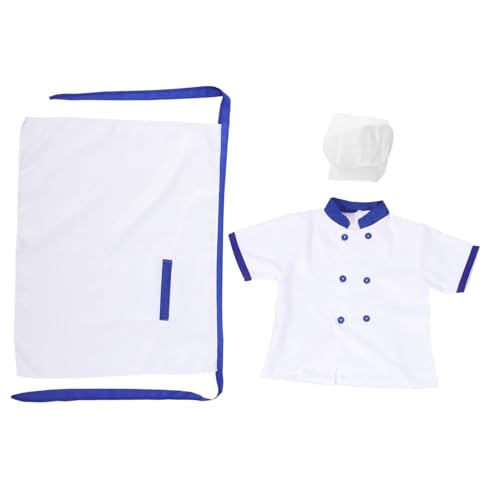 Yardenfun Kochkostüm Satz für Kinder Kochmütze und Schürze für Kleinkinder Kurzärmlige Kochjacke Atmungsaktives Cosplay Outfit für Jungen und Mädchen Rollenspiel Kostüm für Aufführungen von Yardenfun