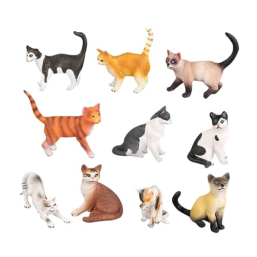Yardenfun 1Satz Simulation Katzenspielzeug Teiliges Entzückendes Katzenmodell für Hochwertige Dekofiguren für Garten und Party als von Yardenfun