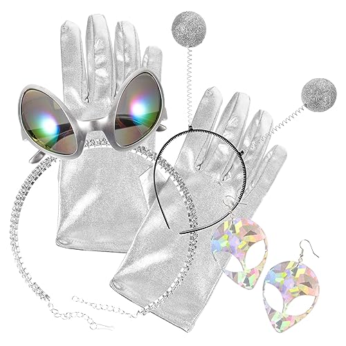 Yardenfun 1Satz Sonnenbrille Ohrringe Handschuhe Halskette Stirnband Lustige Kostümzubehör für Partys Festivals und Cosplay für Unvergessliche Auftritte Yardenfun 1Satz Sonnenbrille Ohrringe Handschuhe Halskette Stirnband Lustige Kostümzubehör für Partys Festivals und Cosplay für Unvergessliche Auftritte von Yardenfun