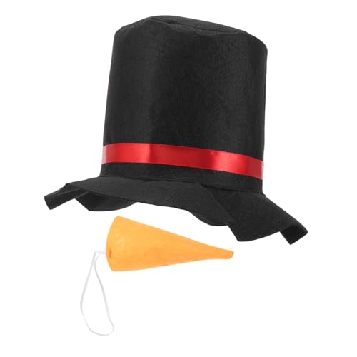 Yardenfun 1satz Cosplay Schneemann Mütze Mit Nase Wiederverwendbare Weihnachtsmütze Für -projekte Und Partydekoration Accessoires Für Weihnachtsfeiern Und Schneemann-kostüme von Yardenfun