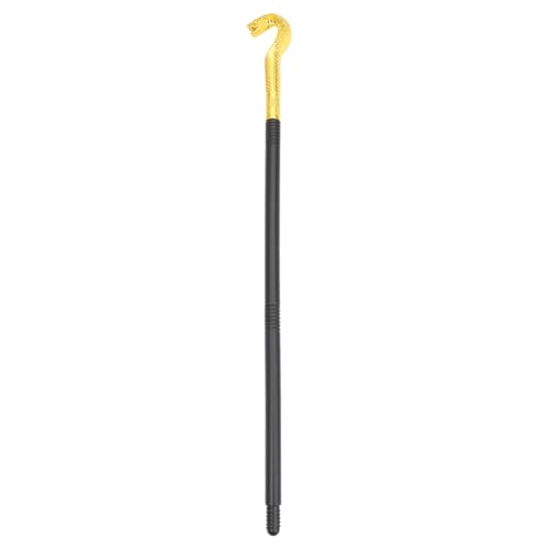 Yardenfun 1stk Schlangenkopf Zepterstab-Spielzeug Für Kinder Halloween Königliches Halloween-requisitenstock Vampir Dreiteiliges Königin Zauberstäbe Kostüm Golden von Yardenfun