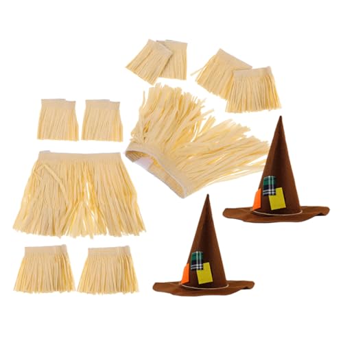 Yardenfun 2 Sätze Hawaiianisches Raffia-kostüm für Erwachsene mit Fransen Leichter Kunstgras-hemd Hexenhut Fuß Handgelenkbändern Tropisches Beach-party Outfit für Bühnenauftritte Luau und Yardenfun 2 Sätze Hawaiianisches Raffia-kostüm für Erwachsene mit Fransen Leichter Kunstgras-hemd Hexenhut Fuß Handgelenkbändern Tropisches Beach-party Outfit für Bühnenauftritte Luau und von Yardenfun