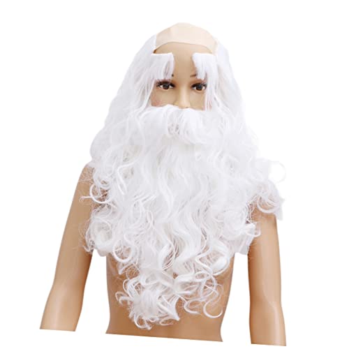 Yardenfun 2 Sätze Santa Claus Perückenset Teilig Weißer Langbart und Augenbrauen Cosplay Kostümzubehör für Nikolaus Party Karneval Halloween Yardenfun 2 Sätze Santa Claus Perückenset Teilig Weißer Langbart und Augenbrauen Cosplay Kostümzubehör für Nikolaus Party Karneval Halloween von Yardenfun