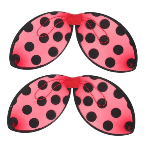 Yardenfun 2 Stück Faltbare Marienkäfer Flügel für Leichtes Strapazierfähiges Insektenkostüm-accessoire in Rot Kindgerechtes Design für Halloween Schulaufführungen und Partyspaß von Yardenfun