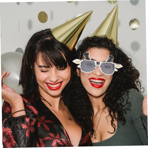 Yardenfun 2 Stück Lustige Kuh Partybrille Teiliges Karikatur Sonnenbrille Tierbrillenrahmen Foto Requisiten für Geburtstag Karneval Fasching von Yardenfun