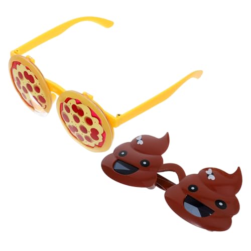 Yardenfun 2 Stück Lustige Partybrille Teiliges Poop und Pizza Design Kreative Foto Requisite aus Robustem PC Material Bunte Scherzbrille für Geburtstag Karneval und Fasching Auffälliges Yardenfun 2 Stück Lustige Partybrille Teiliges Poop und Pizza Design Kreative Foto Requisite aus Robustem PC Material Bunte Scherzbrille für Geburtstag Karneval und Fasching Auffälliges von Yardenfun