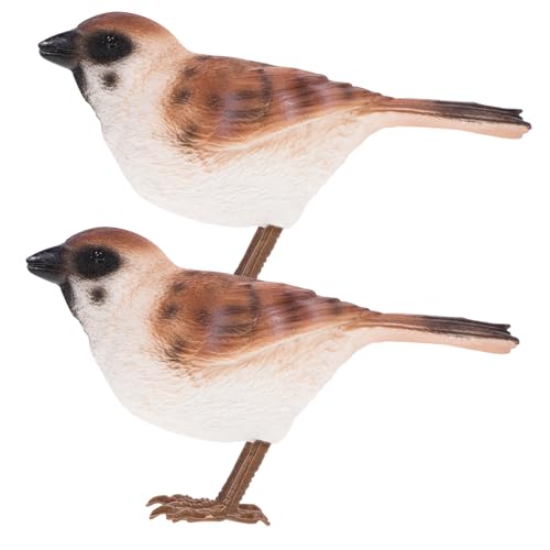 Yardenfun 2 Stück Simulierte Vogelstatue Künstliches Spatzenmodell für Dekoration Tisch und Gartendeko aus Leichtem Sicher und für Hochzeiten Geburtstage Yardenfun 2 Stück Simulierte Vogelstatue Künstliches Spatzenmodell für Dekoration Tisch und Gartendeko aus Leichtem Sicher und für Hochzeiten Geburtstage von Yardenfun