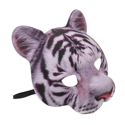 Yardenfun 2 Stück Tiger Masken Tierkostüm Halbgesichtsmaske für Fasching Karneval Halloween Cosplay mit Atmungsaktiven Luftöffnungen Realistische Tierdetails für Erwachsene von Yardenfun