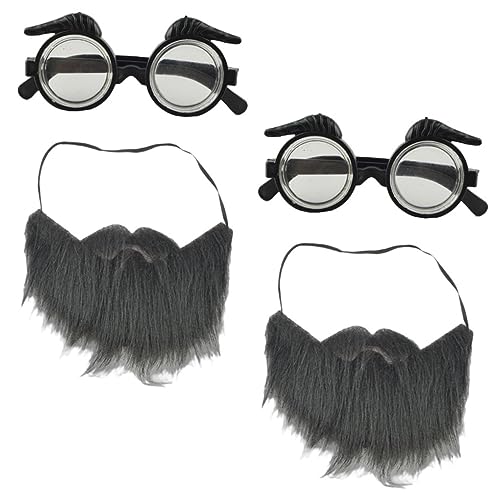 Yardenfun 2Sätze Kostüm Brille für Herren Kreative Schnurrbart Partybrille für Halloween Fasching Kostümpartys Wiederverwendbar Einfach von Yardenfun