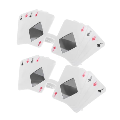 Yardenfun 2Stücke Poker Kostümbrille Spielkarten Brillen für Fotokabinen Lustiges Partyzubehör für Halloween Geburtstagsfeiern Fasching Einzigartiger Look Außergewöhnliche von Yardenfun