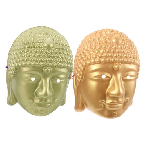 Yardenfun 2pcs Buddha Gesichtsmaske Halloween Party Masken Mardi Gras Cosplay Masken Frauen Lustige Streichmaske Und Party -rollenspiel Requisite von Yardenfun