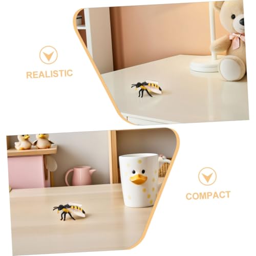 Yardenfun 3 Stück Realistische Bienenfiguren aus Kunststoff Naturgetreue Insektenmodelle für Pädagogisches Detailgetreu Sicher für Schulprojekte Geburtstagsdeko Kreatives Gestalten von Yardenfun