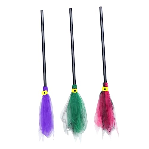 Yardenfun 3 Stück Teiliges Halloween Hexenbesen Kunststoff Leichte Bunte Besen Deko für Party Cosplay und Gruselige Halloween für Maskenball und Festliche Atmosphäre Yardenfun 3 Stück Teiliges Halloween Hexenbesen Kunststoff Leichte Bunte Besen Deko für Party Cosplay und Gruselige Halloween für Maskenball und Festliche Atmosphäre von Yardenfun