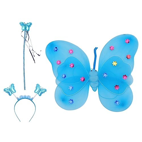 Yardenfun 3 Stück Teiliges Set Schmetterlingsflügel für Kopfband Zauberstab Kostüm Accessoires für Halloween Geburtstagsfeiern Rollenspiele Yardenfun 3 Stück Teiliges Set Schmetterlingsflügel für Kopfband Zauberstab Kostüm Accessoires für Halloween Geburtstagsfeiern Rollenspiele von Yardenfun
