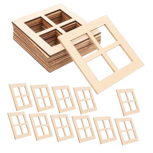 Yardenfun 30 Teiliges Miniatur Puppenhaus Fenster aus Holz Unbemalte Fach Gitter Fensterrahmen DIY Bastelset für Puppenmöbel Vielseitige Dekoration für Puppenhäuser und Kleine Räume Yardenfun 30 Teiliges Miniatur Puppenhaus Fenster aus Holz Unbemalte Fach Gitter Fensterrahmen DIY Bastelset für Puppenmöbel Vielseitige Dekoration für Puppenhäuser und Kleine Räume von Yardenfun