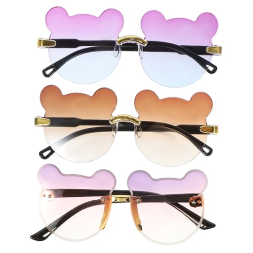 Yardenfun 3Stücke Sonnenbrillen für Lustige Cartoon Sonnenbrillen Design Party Requisiten Leicht Sicher für Geburtstagsfeiern Veranstaltungen von Yardenfun