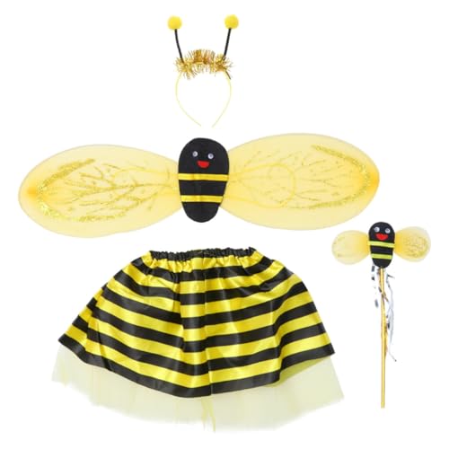 Yardenfun 4 Stück Bienenkostüm Set mit Leichten Bienenflügeln Tüllrock Haarreif und Gold silberne Zauberstab fee für Fasching Karneval Bühnenauftritte und Verkleidungsparty Zufällige Farbe Yardenfun 4 Stück Bienenkostüm Set mit Leichten Bienenflügeln Tüllrock Haarreif und Gold silberne Zauberstab fee für Fasching Karneval Bühnenauftritte und Verkleidungsparty Zufällige Farbe von Yardenfun