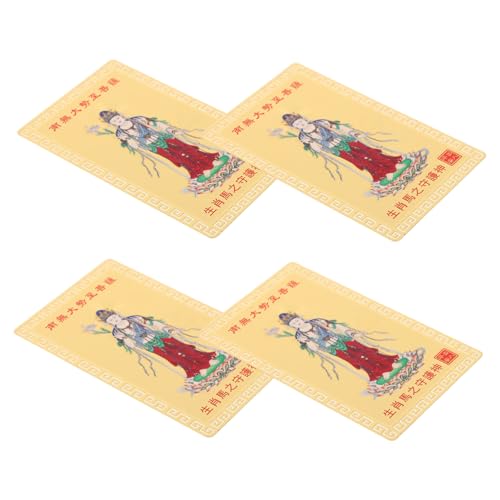 Yardenfun 4 Stück Buddhistische Schutzkarte für Glück und Wohlstand Traditionelles Chinesisches Feng Shui Dekor Tragbar für Auto Büro Zuhause zum Mondneujahr Yardenfun 4 Stück Buddhistische Schutzkarte für Glück und Wohlstand Traditionelles Chinesisches Feng Shui Dekor Tragbar für Auto Büro Zuhause zum Mondneujahr von Yardenfun