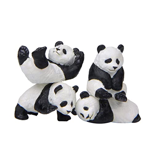 Yardenfun Ornamente 4 Stück Kuchen Topper Harzverzierungen Harz-panda Panda-kuchendekoration Mikrolandschaft Kuchendekorationen Dekorativ Dekoration Harzkuchen Koreanische Version Puppe von Yardenfun