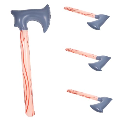 Yardenfun 4 Stück Teiliges Aufblasbares Wildmann-axt aus Strapazierfähigem PVC Vielseitiges Party Cosplay-requisit für Indoor Outdoor-feste Wiederverwendbar und Dekorativ von Yardenfun