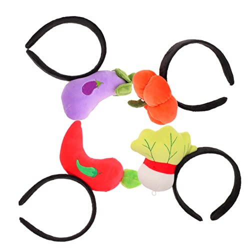 Yardenfun 4 Stück Teiliges Gemüse Haarbänder Haarschmuck Kreatives Stirnband für Karneval Halloween Kostüm Party Niedlich Einfach zu Tragen von Yardenfun