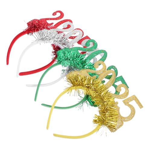 Yardenfun 4 Stück Teiliges Year Haarband Festlicher Kopfschmuck Glitzerndes Stirnband Damen Party Haarreif in Rot Gold Weiß Grün für Silvester und Feierlichkeiten Yardenfun 4 Stück Teiliges Year Haarband Festlicher Kopfschmuck Glitzerndes Stirnband Damen Party Haarreif in Rot Gold Weiß Grün für Silvester und Feierlichkeiten von Yardenfun
