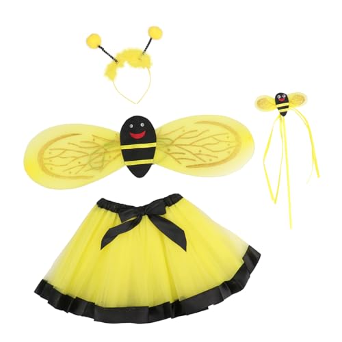 Yardenfun 4 Teiliges Kostümset Für Kreatives Cosplay Outfit Mit Netzrock Und Bienenflügeln Für Partys Und Aufführungen Ideal Für Geburtstagsfeiern Und Feiertage Yardenfun 4 Teiliges Kostümset Für Kreatives Cosplay Outfit Mit Netzrock Und Bienenflügeln Für Partys Und Aufführungen Ideal Für Geburtstagsfeiern Und Feiertage von Yardenfun