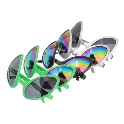 Yardenfun 5Stücke Teiliges Lustige Party Sonnenbrillen Plastikbrillen für Karneval Themenpartys Festivals Mitgebsel Kostümzubehör für Erwachsene von Yardenfun