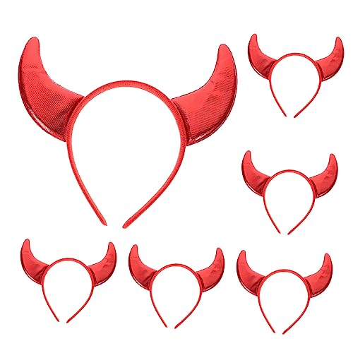 Yardenfun 6 Stück Teiliges Teufelshörner Haarreif mit Roten Glitzerhörnern Halloween Kopfschmuck für Karneval Cosplay Fasching und Party Geeignet für Altersgruppen Yardenfun 6 Stück Teiliges Teufelshörner Haarreif mit Roten Glitzerhörnern Halloween Kopfschmuck für Karneval Cosplay Fasching und Party Geeignet für Altersgruppen von Yardenfun